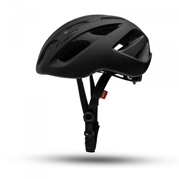 Kask rowerowy szosowy/miejski | Matowoczarny | M/L (54-59cm) | Certyfikat EN1078