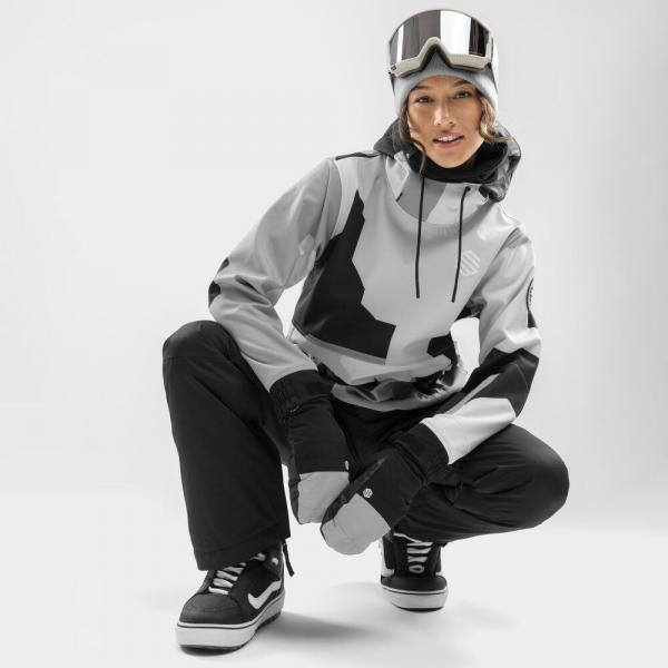 Kobieta Sporty zimowe Damska kurtka snowboardowa W1-W Tibet Siroko Szary