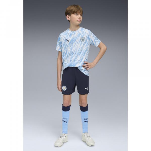 Młodzieżowe szorty Manchester City 25/26 PUMA Deep Navy Team Light Blue