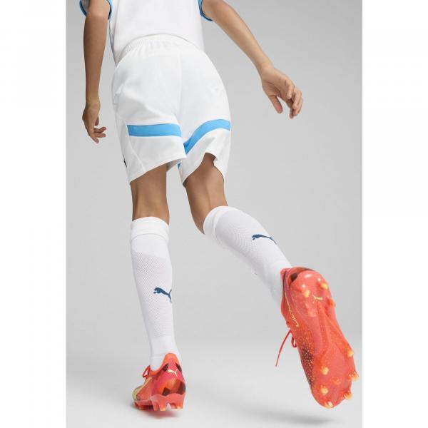 Młodzieżowe szorty Olympique Marsylia 24/25 PUMA White Bleu Azur Blue