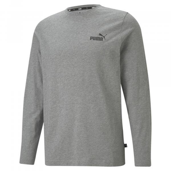 Męska koszulka z długim rękawem Essentials PUMA Medium Gray Heather