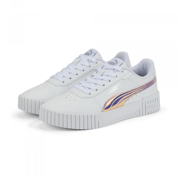 Młodzieżowe sneakersy Carina 2.0 Holo PUMA White Silver Gray