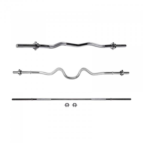 Zestaw 3 gryfów - Łamany 120 cm, mocno łamany 120 cm, prosty 165 cm