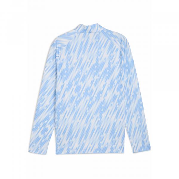 Męska bluza przedmeczowa z zamkiem 1/4 Manchester City PUMA Silver Sky Blue