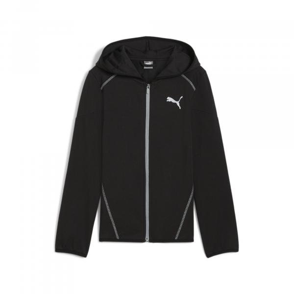 Młodzieżowa rozpinana bluza z kapturem ACTIVE SPORTS PUMA Black