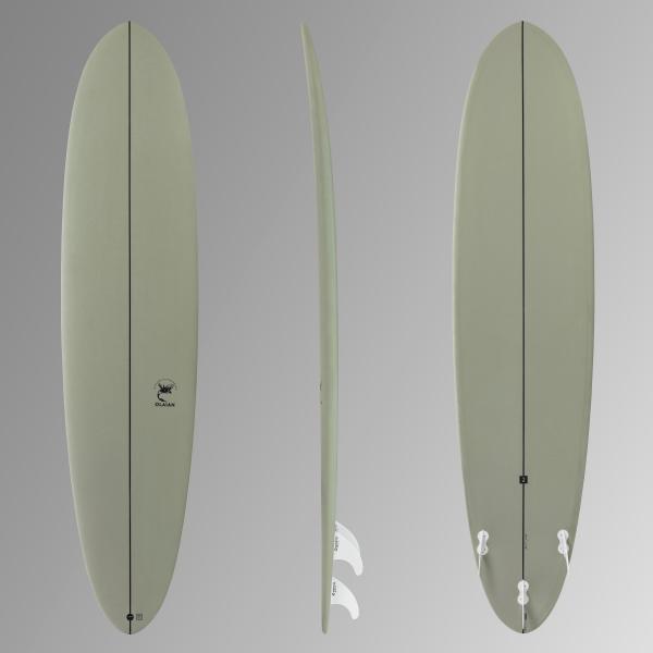 Deska surfingowa Olaian 500 Hybride 8' z 3 statecznikami