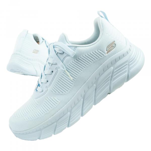 Buty sportowe sneakersy damskie Skechers Bobs niebieskie