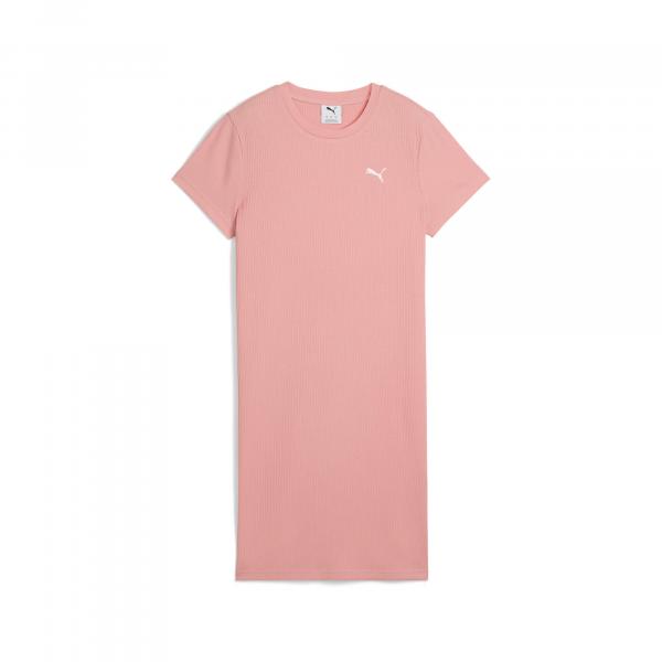 Damska obcisła sukienka prążkowana ESS ELEVATED PUMA Pink Fruit