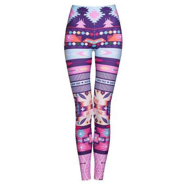 Legginsy sportowe damskie DEEP TRIP Lukier