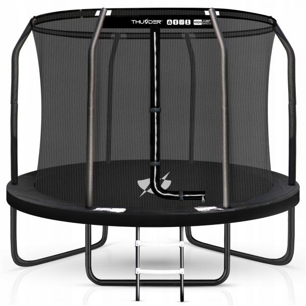 Trampolina ogrodowa do skakania dla dzieci THUNDER INSIDE ELITE 10FT BLACK