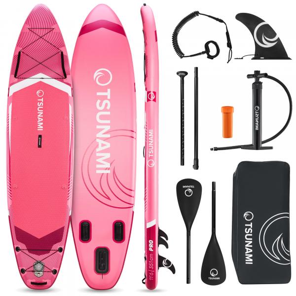 Deska SUP PRO stand up paddle pompowana do pływania all-round TSUNAMI T10 350 cm