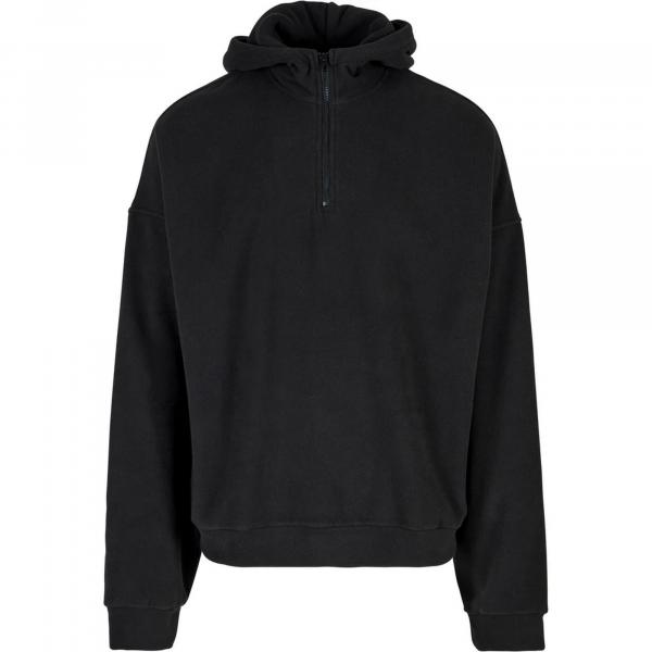 Męska Polarowa Bluza Z Kapturem Half Zip Oversized Hoodie