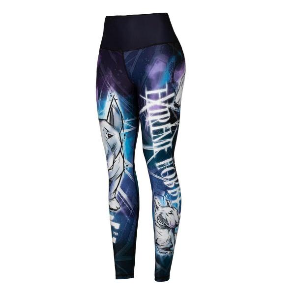 Legginsy sportowe damskie z wysokim stanem EXTREME HOBBY BULLTERRIER