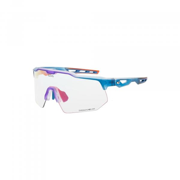 Okulary rowerowe fotochromowe GOG Loki - matt cristal blue/red
