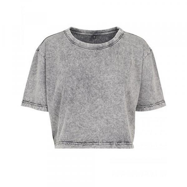 Koszulka Damska Acid Wash Crop T-shirt