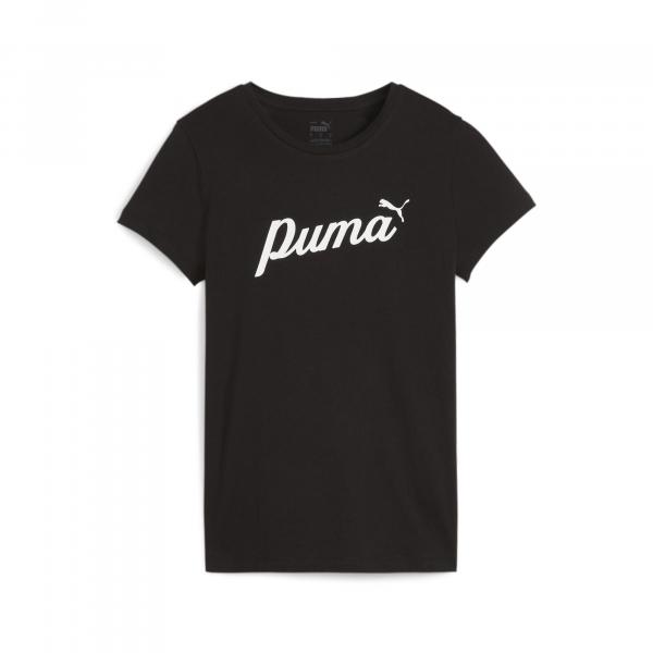 Damska koszulka ESS+ Script PUMA Black