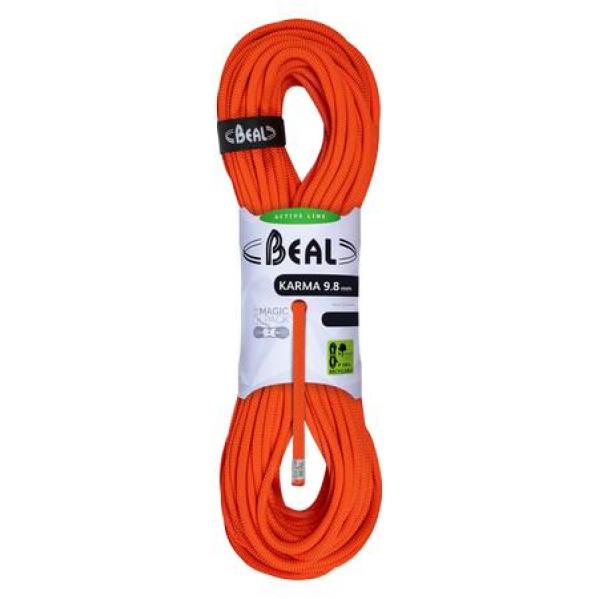 Lina wspinaczkowa dynamiczna Beal Karma 9,8 mm 60 m Solid Orange