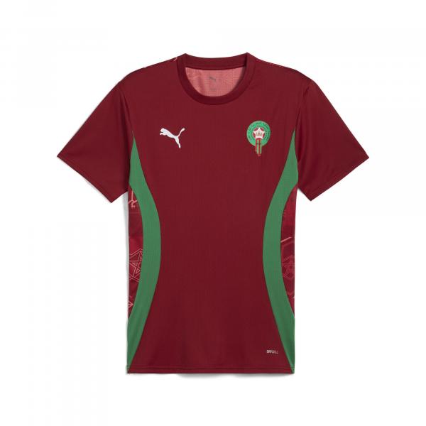 Męska koszulka przedmeczowa Maroko PUMA Intense Red Archive Green