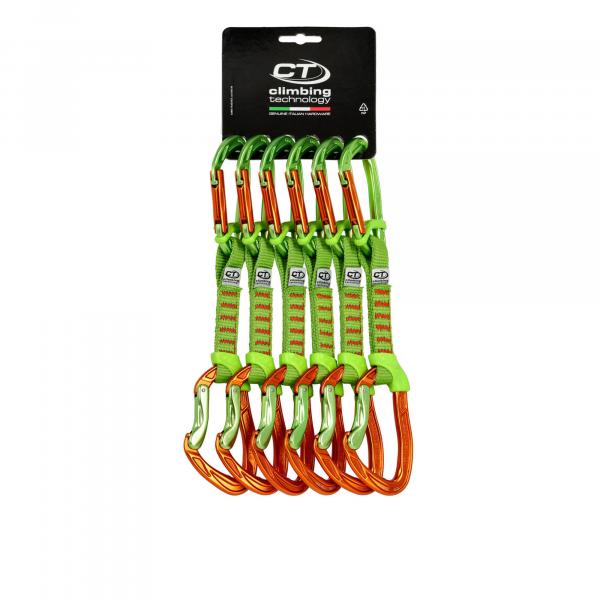 Zestaw ekspresów wspinaczkowych Nimble Fixbar Set NY Pro 12cm x6 - orange/green