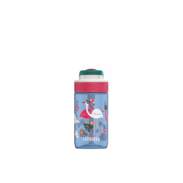 Butelka plastikowa ze słomką dla dzieci Kambukka Lagoon 400ml Blue Flamingo