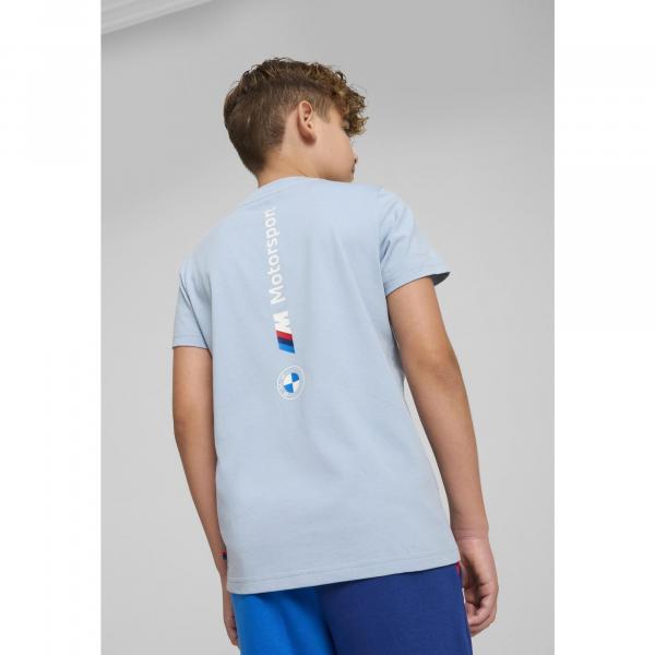 Młodzieżowa koszulka BMW M Motorsport ESS+ z logo PUMA Blue Wash