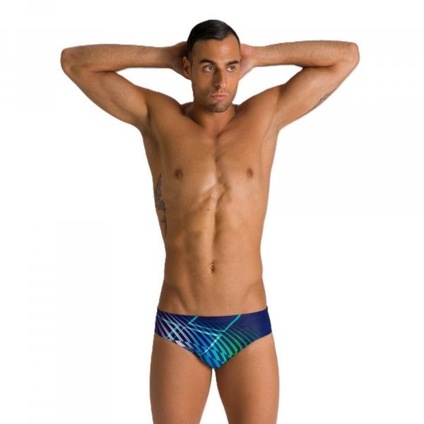 Kąpielówki slipy męskie na basen Arena Optical Waves Brief