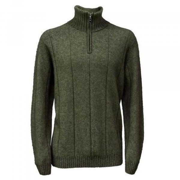 Wełniany sweter męski Weft Possum Merino Javelin Zip Neck