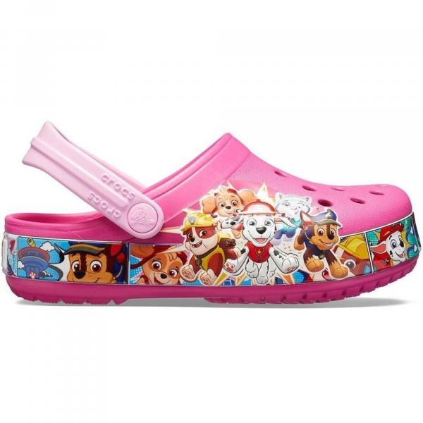 Klapki Crocs dla dzieci Fl Paw Patrol Band Clog różowe 205509 670