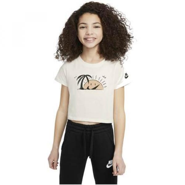 Koszulka sportowa dziewczęca Nike Sun Swoosh Crop