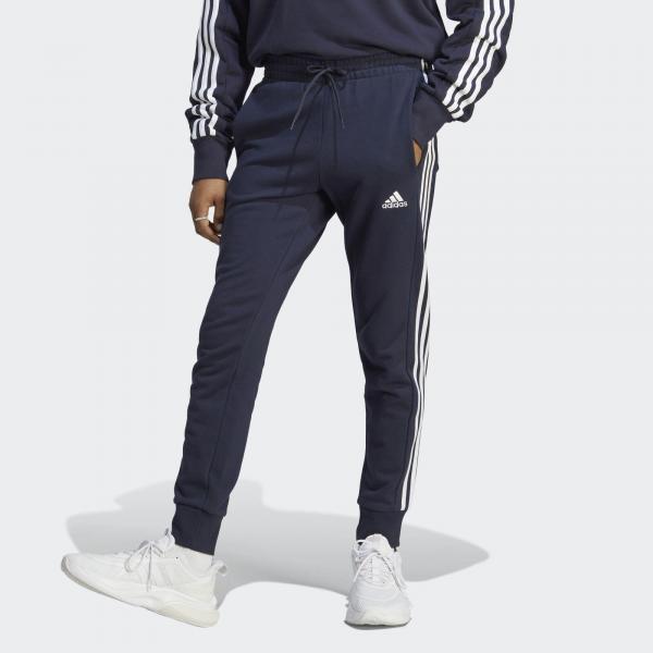 Spodnie dresowe męskie adidas Essentials French Terry Tapered Cuff 3-Stripes