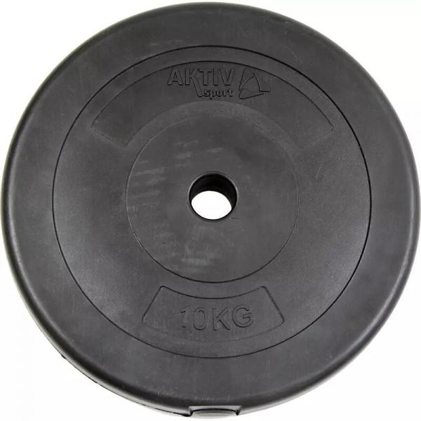 Talerz obciążeniowy Aktivsport 10 kg z wypełnieniem cementowym 31 mm