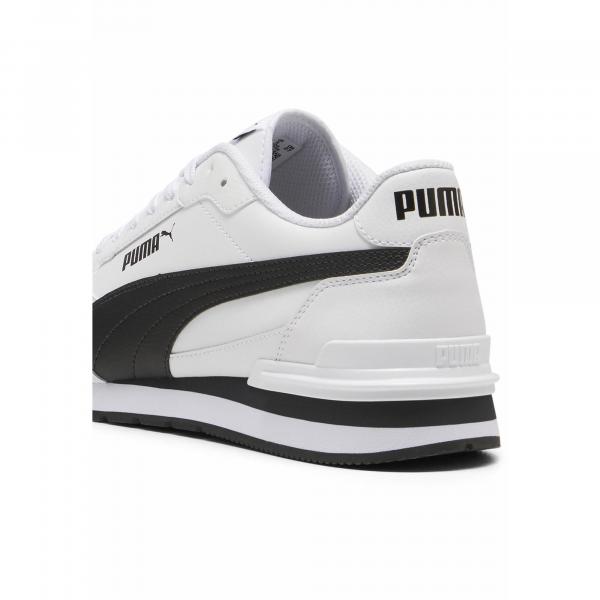 Skórzane sneakersy unisex ST Runner v4 PUMA White Black Cast Iron Gray