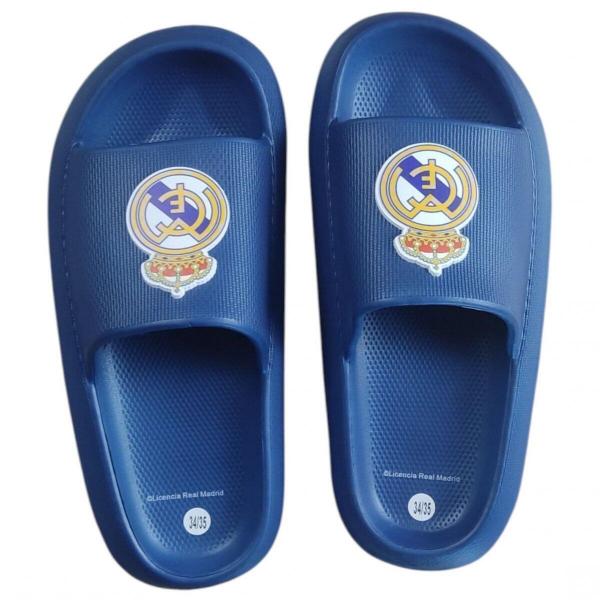 Real Madryt klapki junior beach pool flip flops blue EVA granatowe