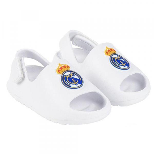 Real Madryt klapki sandały na rzep beach pool flip flops białe