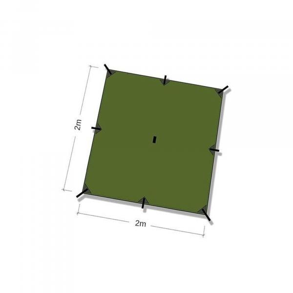 Outdoorowy DD Hammocks Tarp 2x2 - Olive Green