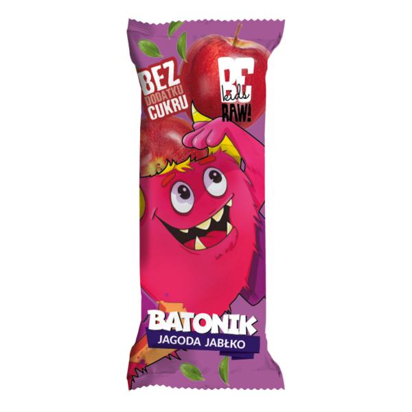 BeRAW kids batonik jagoda-jabłko 25g