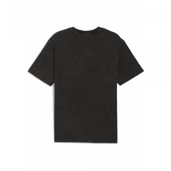 Męska koszulka Essentials Elevated o luźnym kroju z efektem sprania PUMA Black