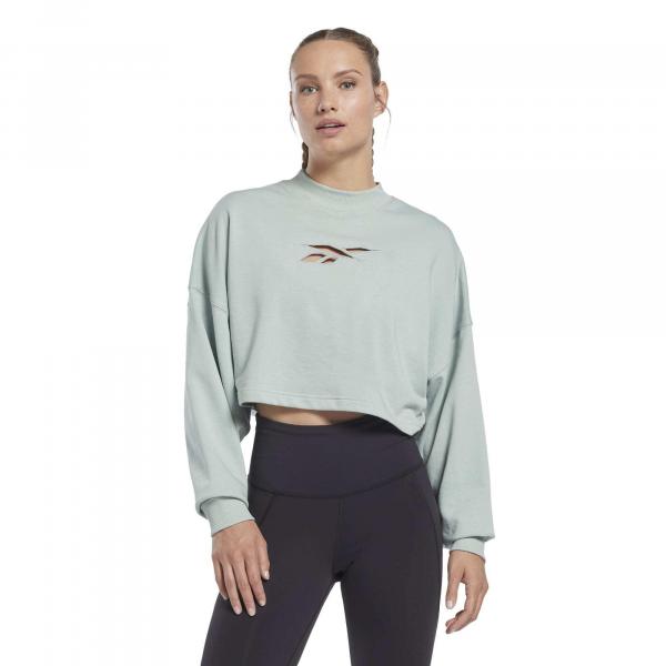 Damska dzianinowa bluza typu crew neck Reebok Studio Vector Knit Crew