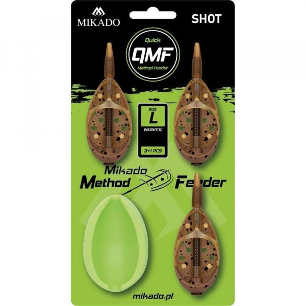 Koszyk Mikado Method Feeder Shot QMF 20g 3 sztuki+foremka