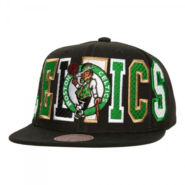 Czapka z daszkiem do koszykówki Mitchell & Ness Boston Celtics czarna