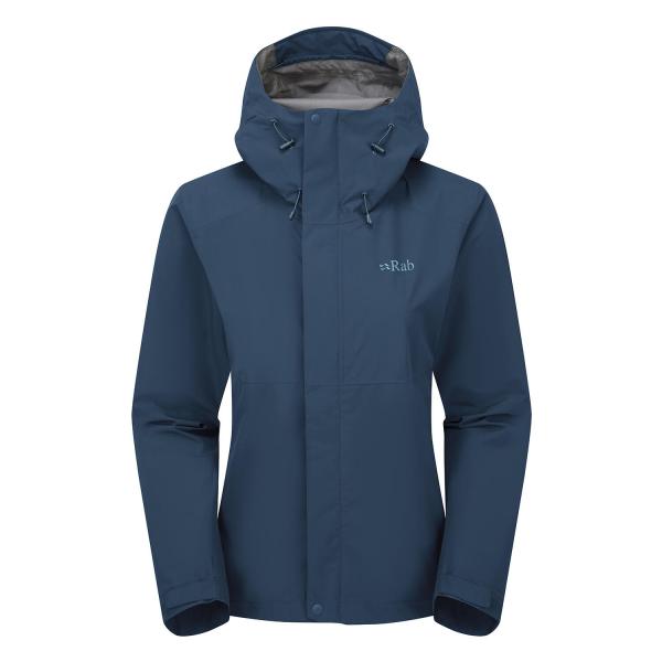 Kurtka przeciwdeszczowa damska Rab Women's Downpour Jacket z kapturem
