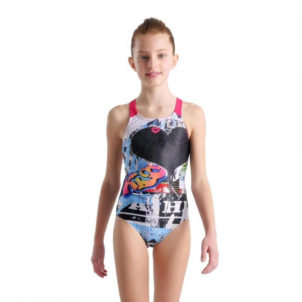 Strój kąpielowy dziewczęcy Arena Swimsuit V Back Placement