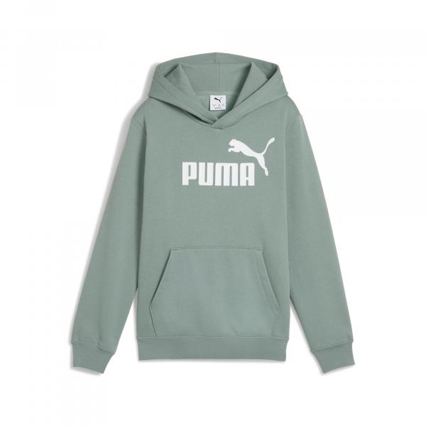 Młodzieżowa polarowa bluza z kapturem ESS z logo No. 1 PUMA Green Moon