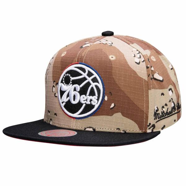 Czapka z daszkiem Mitchell & Ness NBA Philadelphia 76ers Choco Camo-P76YYPPPCAMO