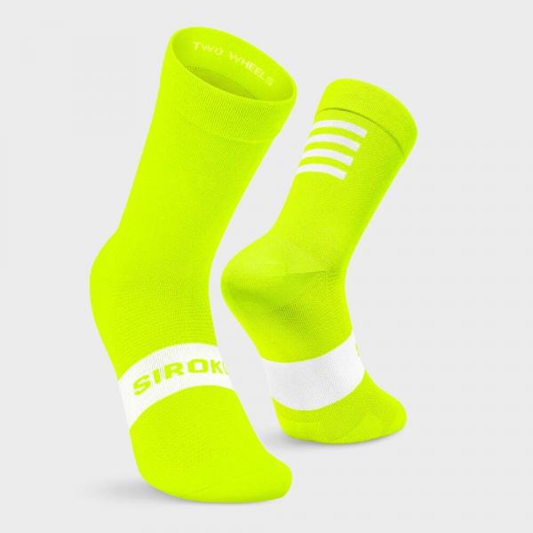 Mężczyzna i kobieta Kolarstwo Skarpetki rowerowe S1 Fluor Montseny Siroko Neon