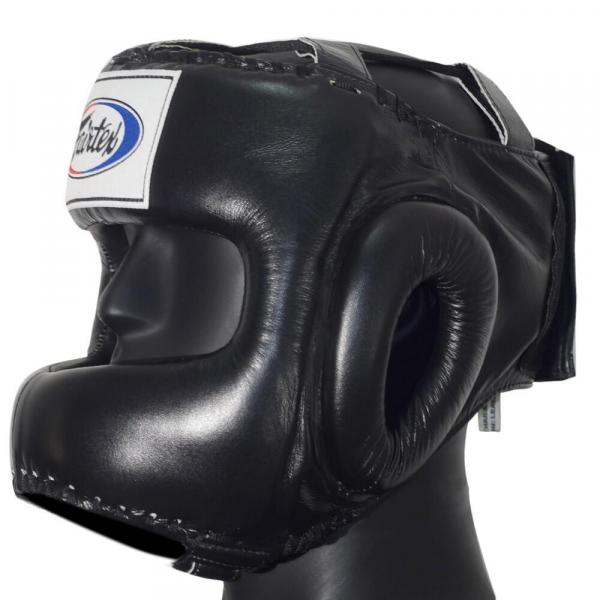 Kask Bokserski Fairtex HG4 z Ochroną Nosa Czarny M