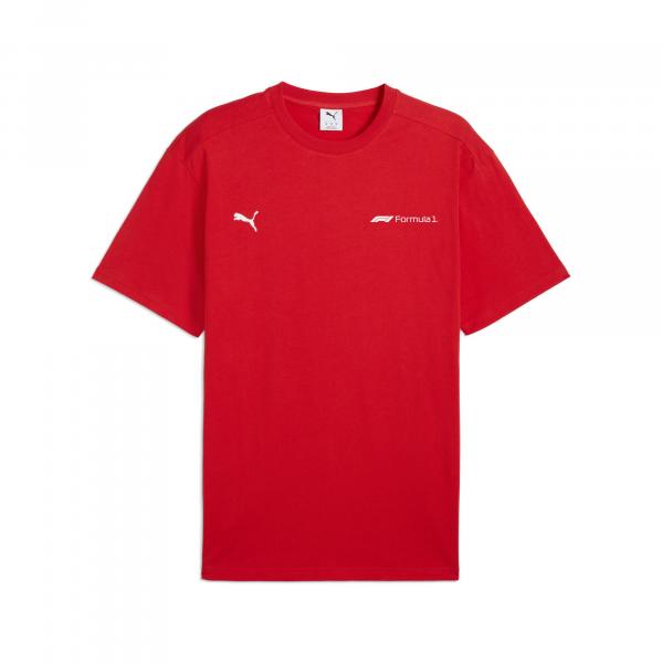 Męska koszulka F1® ESS+ o luźnym kroju z grafiką PUMA Pop Red