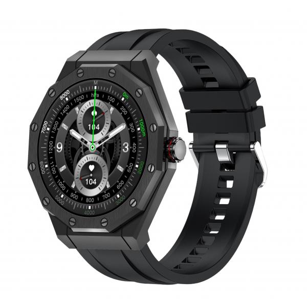 Zegarek Smartwatch Kiano Elegance Black czarny, Bluetooth, NFC, tryby sportowe