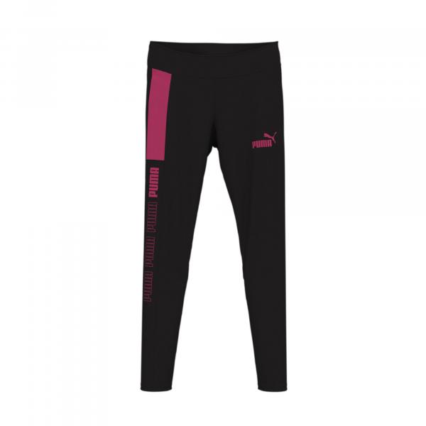 Damskie legginsy Around the Block PUMA Black Garnet Rose Pink