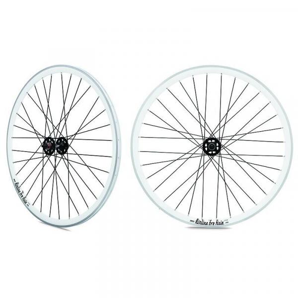 Tylne koło fixie biała obręcz czarna piasta Rodi